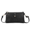 Block Colour Faux Leather Clutch Bag - 23342 - Black - Uneeka