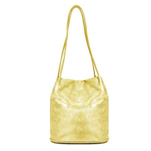 Block Colour Faux Leather Shoulder Handbag - 6773 - GREEN - Uneeka