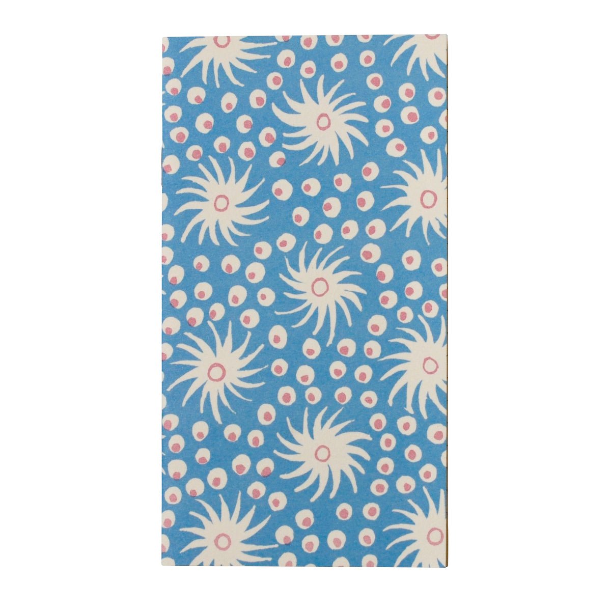 Blue Spiral & Dot Pattern 24 Lined Page Slim List Book - VSLB MWY blue and pink - Uneeka