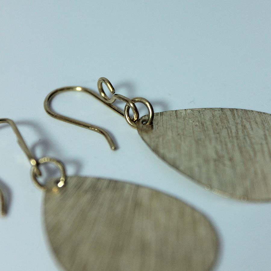 Brass Teardrop Earrings - JEMB40 - Uneeka