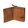 Brown Buffalo Leather Handmade Purse - HIBWP - BR - Uneeka