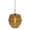 Brown Glass Beehive Style Hanging Lamp - 2961264 - Uneeka