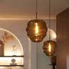 Brown Glass Beehive Style Hanging Lamp - 2961264 - Uneeka
