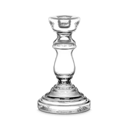Buran Clear Glass Candlestick - BC0501 - Uneeka