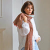 Burnt Orange Block Print Star Scarf - VZS - 19104 - Uneeka