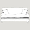 Canterbury 2 Seater Upholstered Fabric Sofa - Made To Order - Louise's Pick - J Brown Chamonix - 293 Linen - CANTER2 - Uneeka