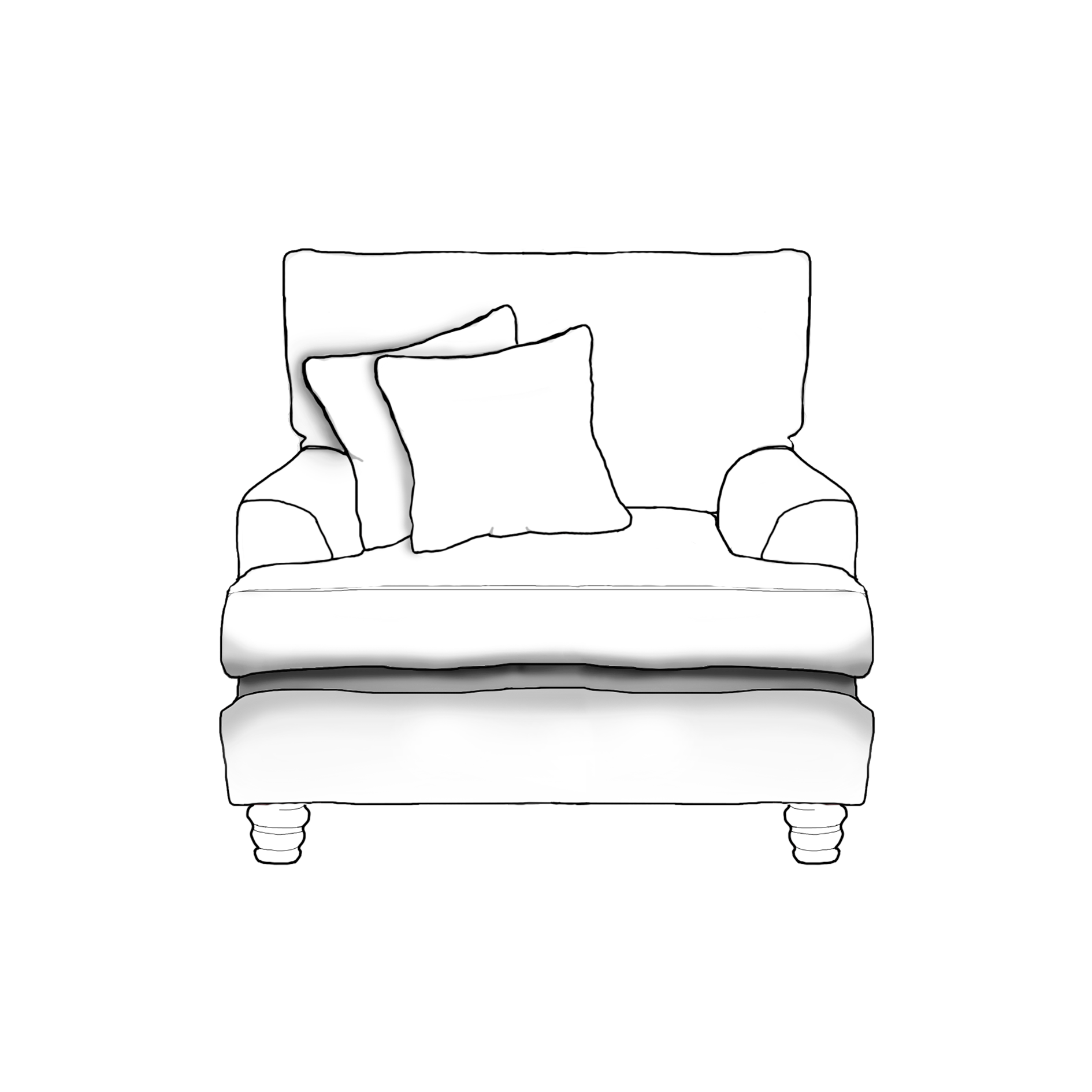 Canterbury Upholstered Fabric Armchair - Made To Order - J Brown Chamonix - 293 Linen - CANTER1 - Uneeka