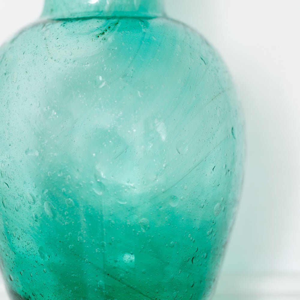 Chambal Vase Recycled Glass Teal - MK21822 - Uneeka