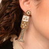 Champagne Glass Beaded Drop Earrings - EAR1125 - Uneeka