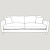 Chelsea 3 Seater Grand Upholstered Fabric Sofa - Made To Order - J Brown Chamonix - 293 Linen - CHELS3G - Uneeka