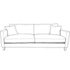 Chelsea 3 Seater Upholstered Fabric Sofa - Made To Order - J Brown Chamonix - 293 Linen - CHELS3 - Uneeka