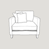 Chelsea Upholstered Fabric Armchair - Made To Order - J Brown Chamonix - 293 Linen - CHELS1 - Uneeka