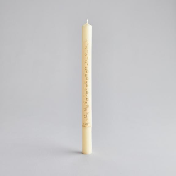 Christmas Ivory Advent Candle - F00042 - Uneeka