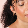 Chunky Organic Heart Outline Gold Hoop Earrings - 74800 - Uneeka