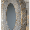 Circular Mirror With Oriental Brass Detailing - 6779 - Uneeka