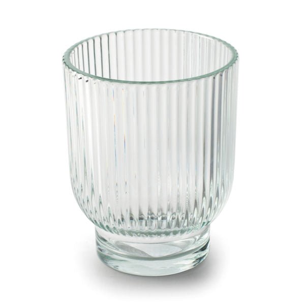 Coloured Ribbed Glass Tealight Holder - XCV01063 - Uneeka