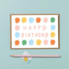 Colourful Birthday Stars Happy Birthday Card - B41 - Birthday Stars - Uneeka