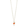 Colourful Glass Mushroom & Pearl Gold Necklace - CN - 4755 - GOR - Uneeka