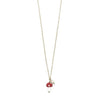 Colourful Glass Mushroom & Pearl Gold Necklace - CN - 4755 - GRD - Uneeka