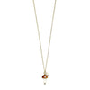 Colourful Glass Mushroom & Pearl Gold Necklace - CN - 4755 - GBR - Uneeka