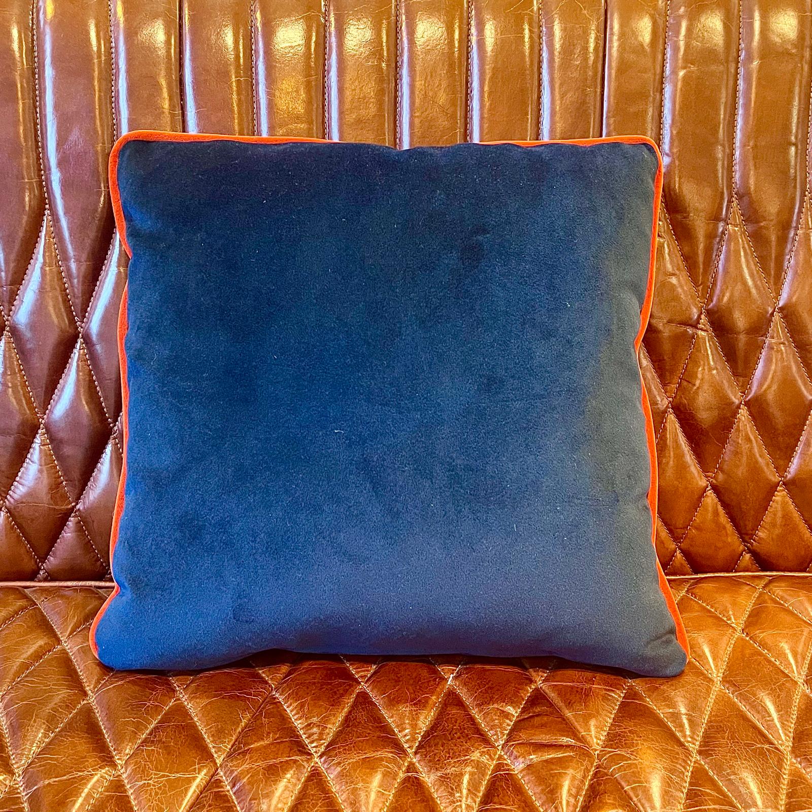 Contrast Colour Piping Scatter Cushion - SCATTER CUSHIONS - NAVY - Uneeka