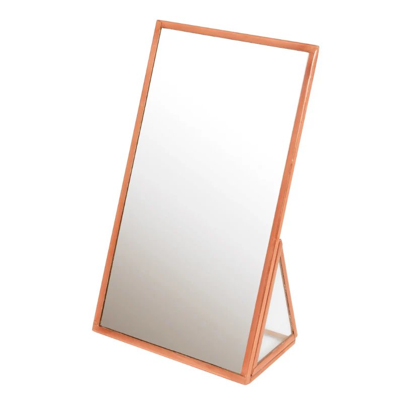 Copper Finish Small Standing Mirror - MR118 - Uneeka