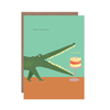 Crocodile With Cake Birthday Card - HCWB147 - Uneeka
