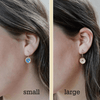 Crystal White Crackled Glass Hoop Gold Fill Earrings - 20GGP - CRYSTAL - Uneeka
