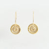 Crystal White Crackled Glass Hoop Gold Fill Earrings - 21GGP - CRYSTAL - Uneeka