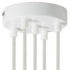 Cylindrical Metal Ceiling Rose Kit - 5 Outlets - KRM57SFVB - Uneeka