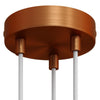 Cylindrical Metal Ceiling Rose Kit - Triple Outlet - KRM573FRASTERM - Uneeka