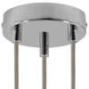Cylindrical Metal Ceiling Rose Kit - Triple Outlet - KRM573FCRTERM - Uneeka