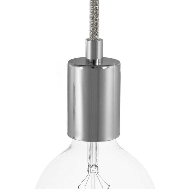 Cylindrical Metal E27 Lamp Holder Kit - KBM4011CRTERM - Uneeka