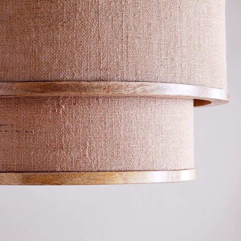 Darat Mango Wood & Natural Jute Pendant Lamp - DP3701 - Uneeka