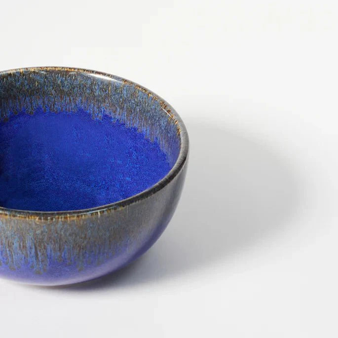 Dark Blue Glazed Stoneware Cereal Bowl - 124803 - Uneeka