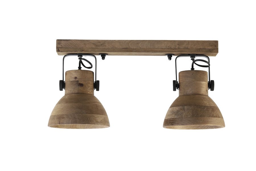 Dark Brown Wooden Wall Lamp - 2932584 - Uneeka