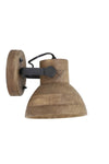 Dark Brown Wooden Wall Lamp - 3121284 - Uneeka