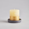 Dark Grey Ceramic Candle Plate - F01022 - Uneeka