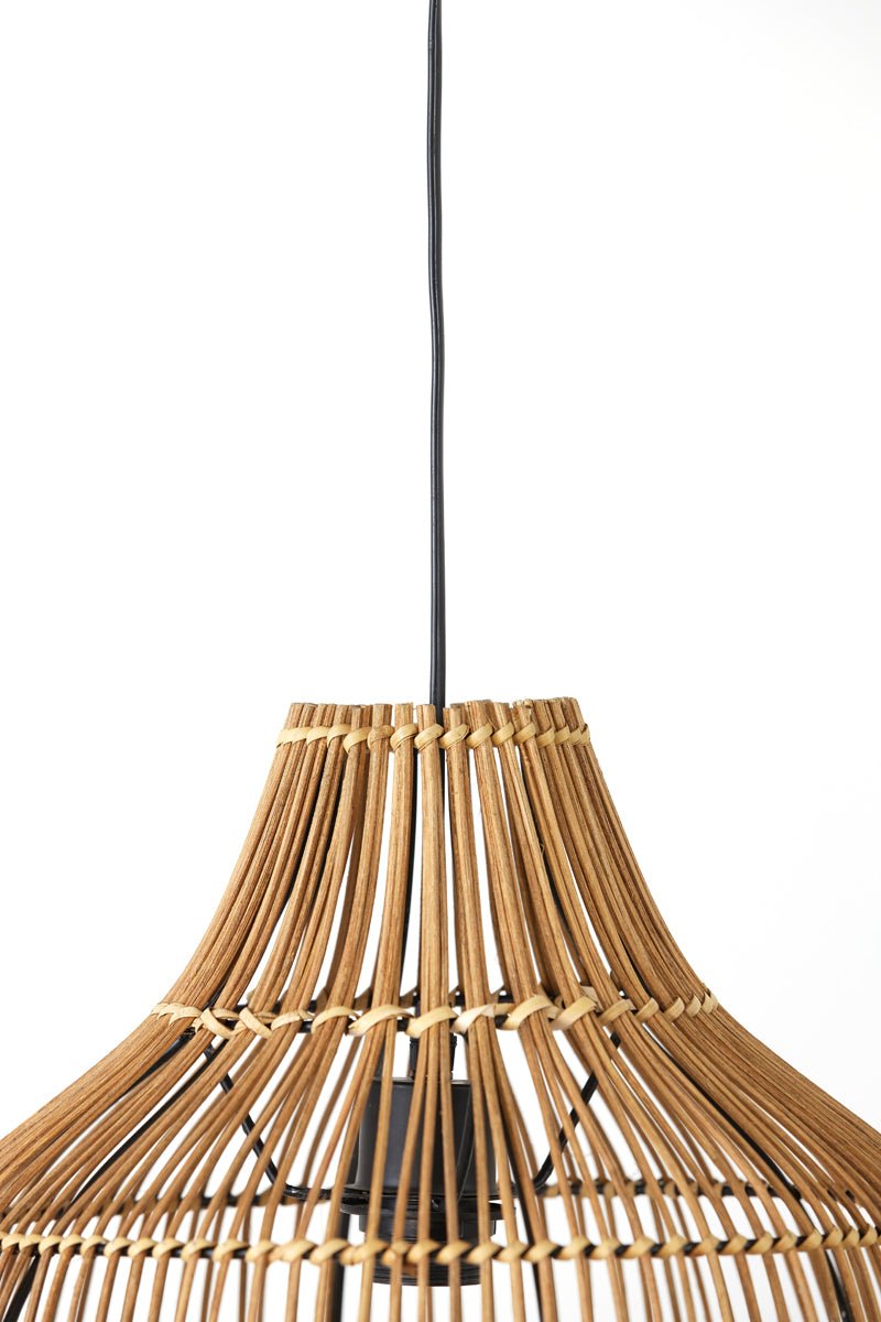 Dark Rattan Hanging Lamp - 2950618 - Uneeka