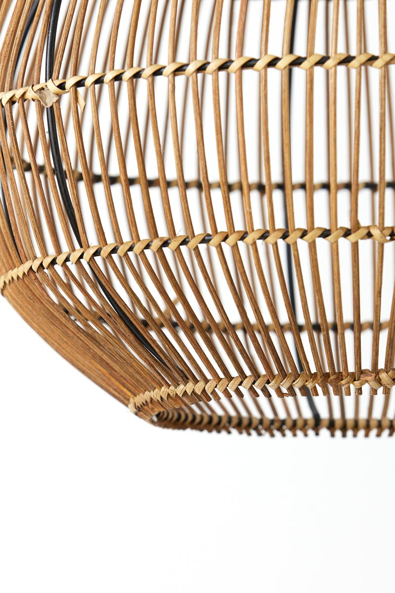 Dark Rattan Hanging Lamp - 2950618 - Uneeka