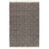 Diamond Weave Cotton Handloom Rug - R136BK - Uneeka