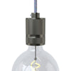 Double Ferrule Milled Aluminium E27 Lamp Holder Kit - KBR27ALCF - Uneeka
