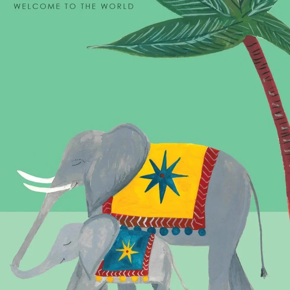 Elephant Mother and Baby Greetings Card - HCWB148 - Uneeka