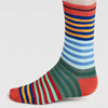 Falon Stripe Bamboo Socks - SPM909 - Orange - Uneeka