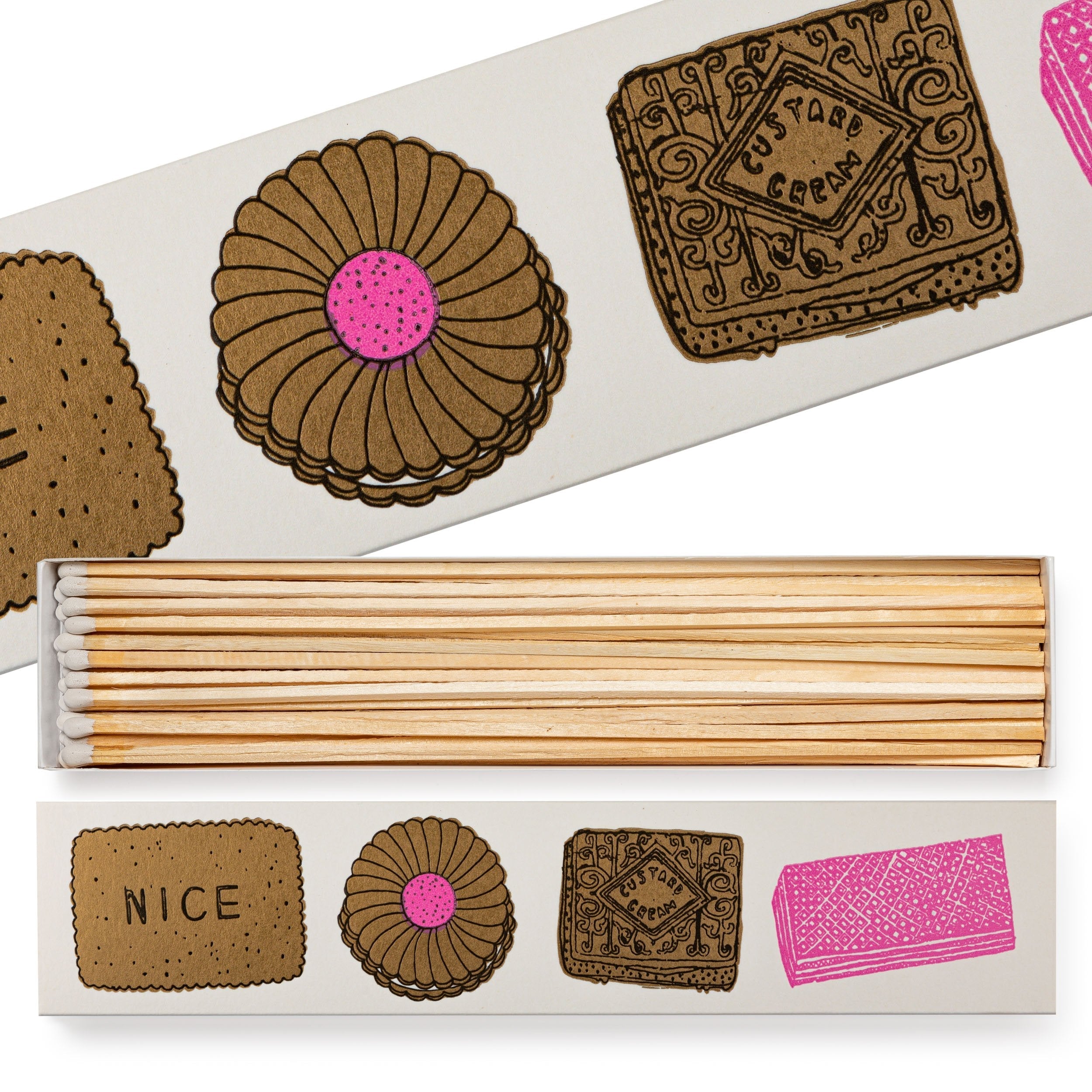 Family - Favourite Biscuit Design Long Box Of Matches - BX58 - Uneeka