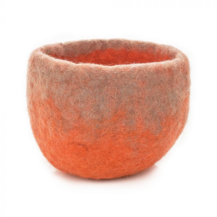 Felt Trinket Bowl/Plant Pot Home Accessory* - HATB - ORANGE - Uneeka