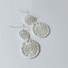 Filigree Double Circle Drop Earrings - CE - 10402 MS - Uneeka