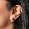 Floral Cloisonné Hoop Earrings - 66160 - Uneeka