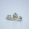 Floral Sterling Silver Hoop Studs - Mini Floral Hoops - Uneeka