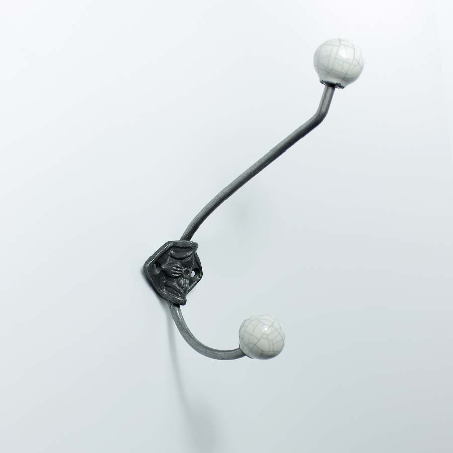 French Rosette Hat & Coat Hook with Ceramic Balls - 49.336CG.AIC.215 - Uneeka